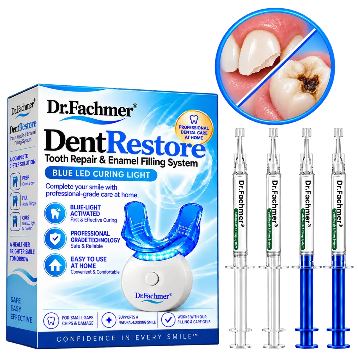 Dr.Fachmer®🎯 DentRestore Tooth Repair & Filling System🌱🌱🌱