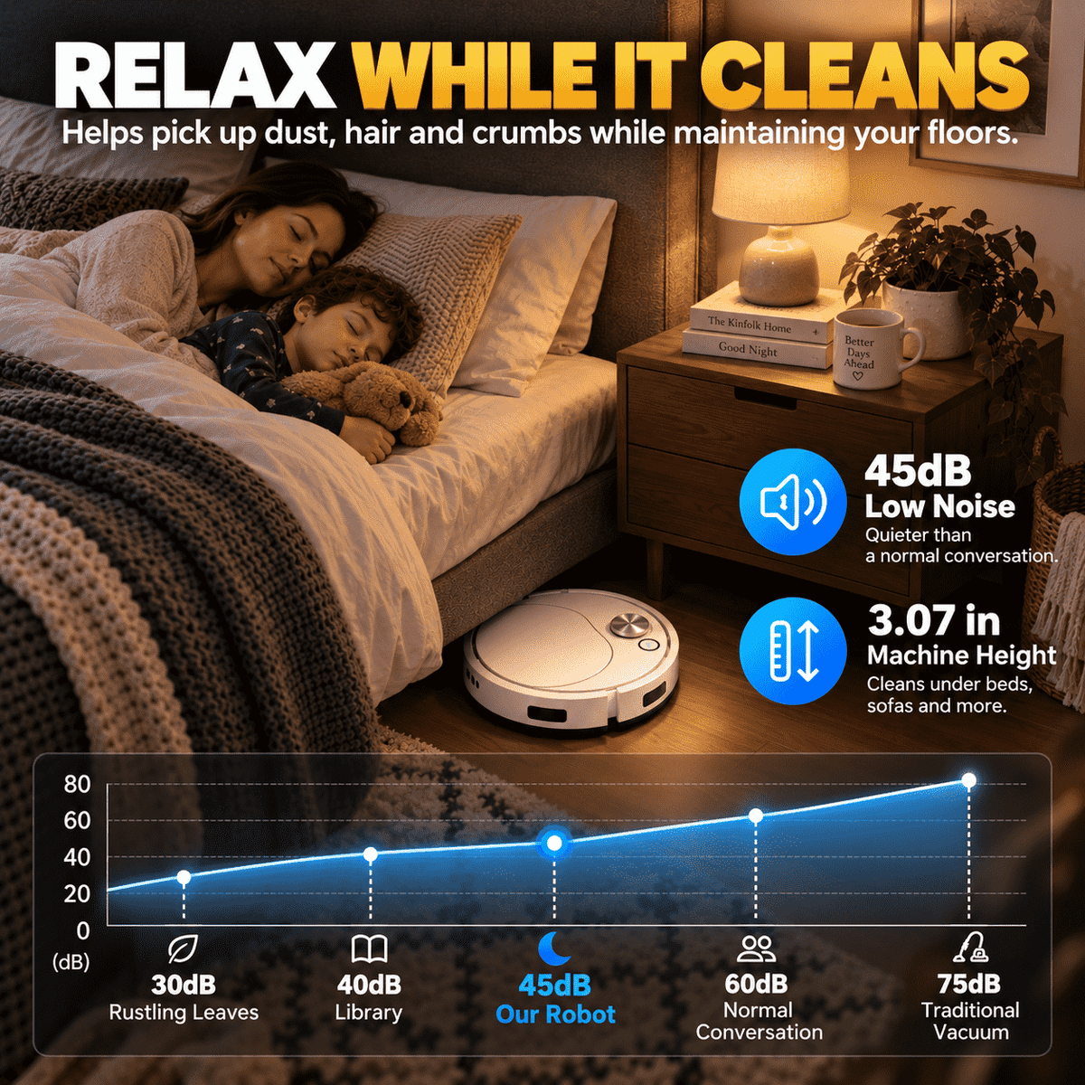 Smart 2-in-1 Robot Vacuum & Mop — Effortless Cleaning for Floors, Carpets & Pet Hair 🚚