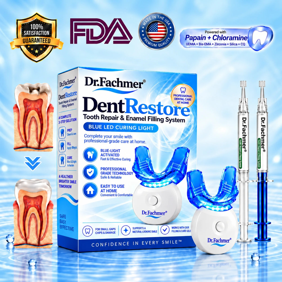 Dr.Fachmer®🎯 DentRestore Tooth Repair & Filling System🌱🌱🌱