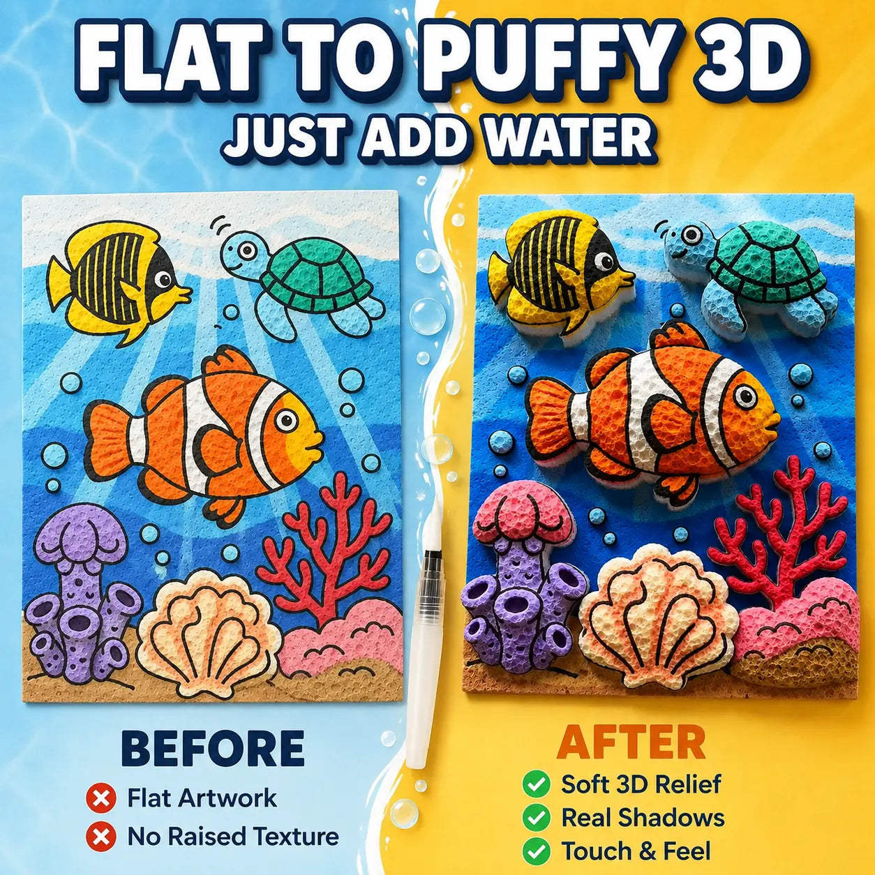 IEY® 3D Puffy Texture Paper🍔